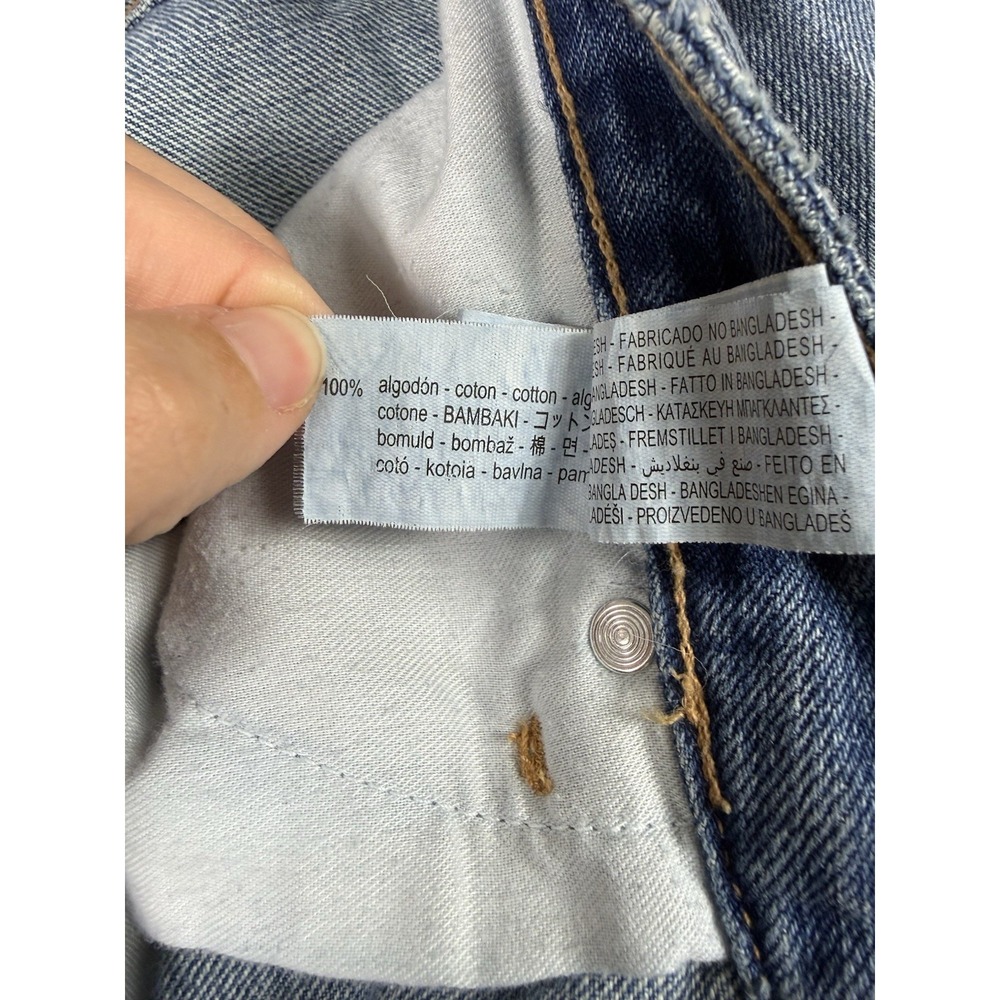 Zara TRF‎ Mid Rise Boyfriend Jeans Womens Size 6 Distressed Denim 4365/222/400 - Picture 6 of 6